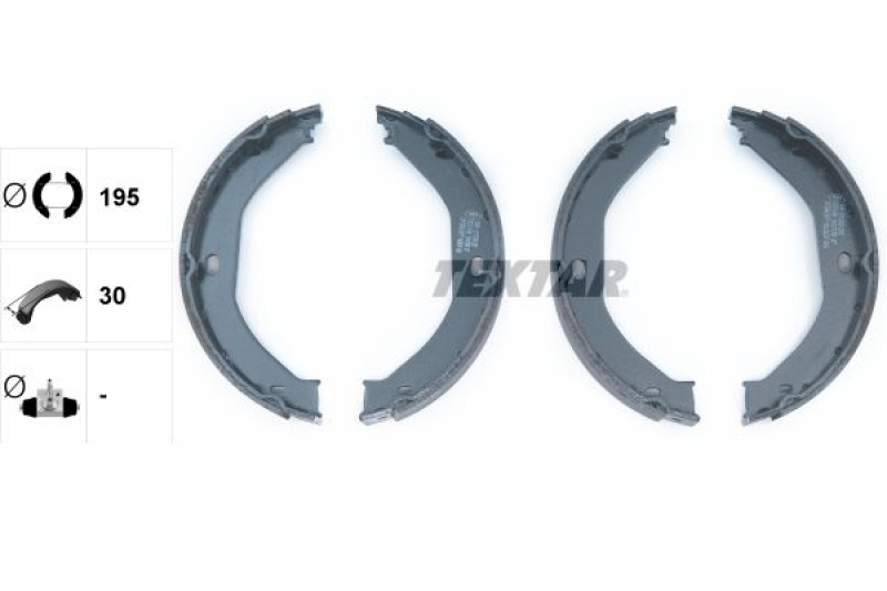 TEXTAR Brake Shoe Set, parking brake