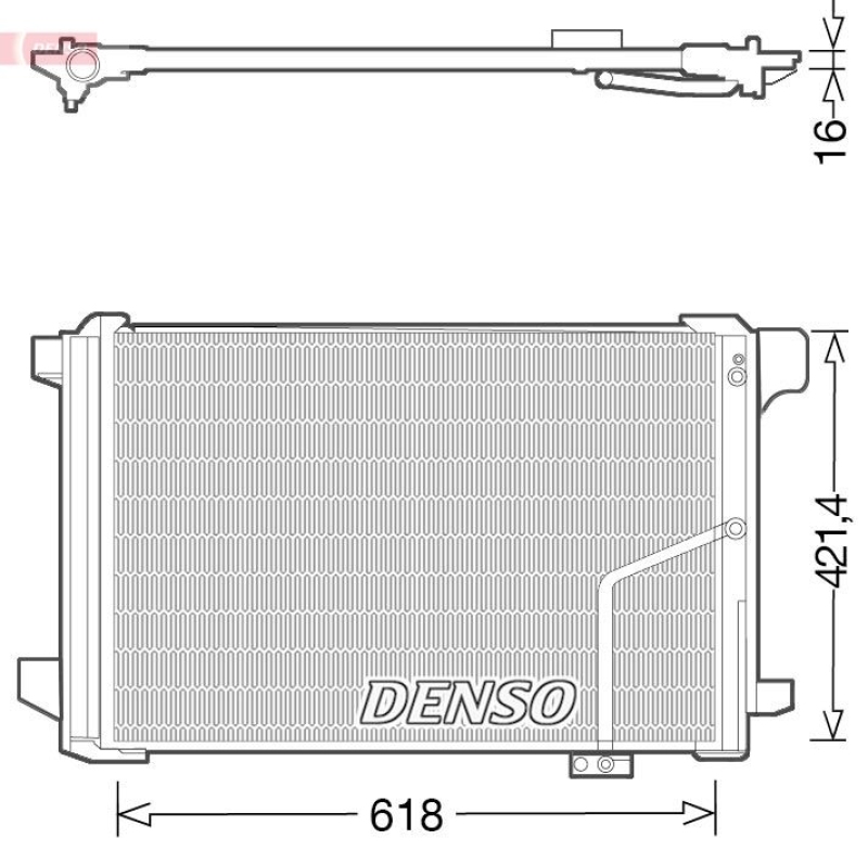 DENSO Kondensator, Klimaanlage DCN17035