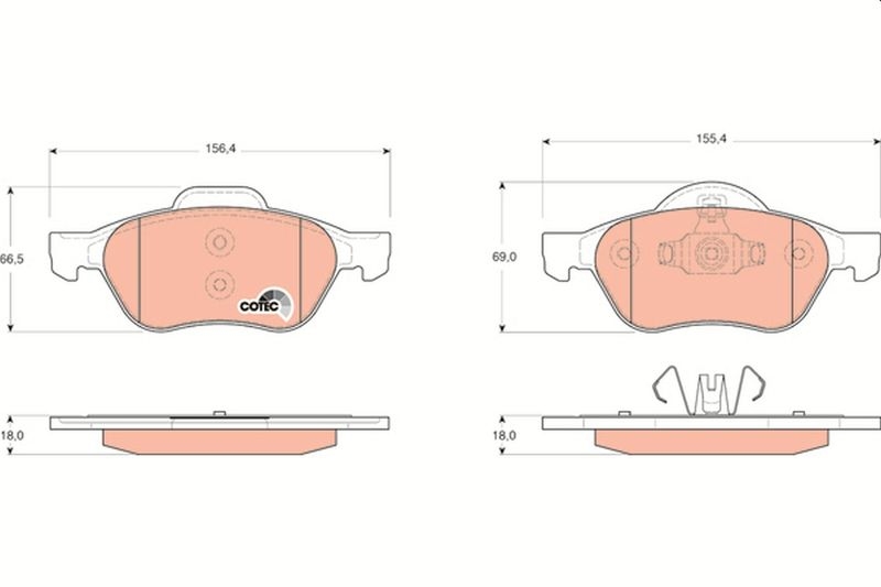 TRW Brake Pad Set, disc brake COTEC