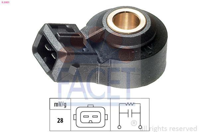 FACET Knock Sensor Made in Italy - OE Equivalent