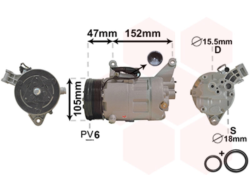 VAN WEZEL Kompressor, Klimaanlage *** IR PLUS ***