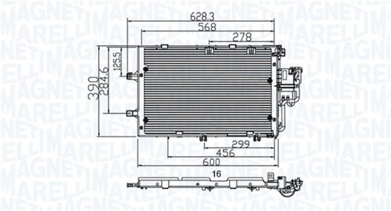 MAGNETI MARELLI Condenser, air conditioning