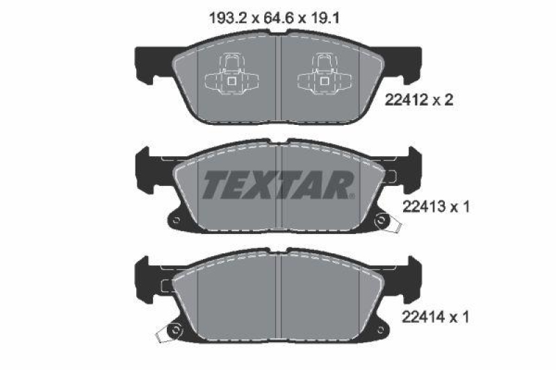 TEXTAR Bremsbelagsatz, Scheibenbremse Q+ 2241201