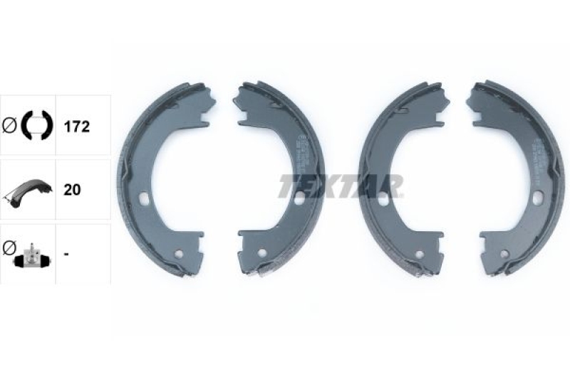 TEXTAR Brake Shoe Set, parking brake