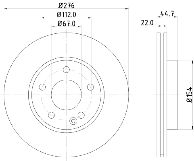 2x HELLA PAGID Bremsscheibe PRO High Carbon