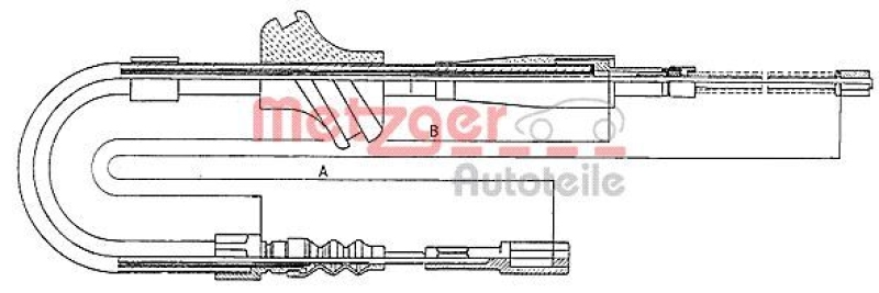 METZGER Cable Pull, parking brake