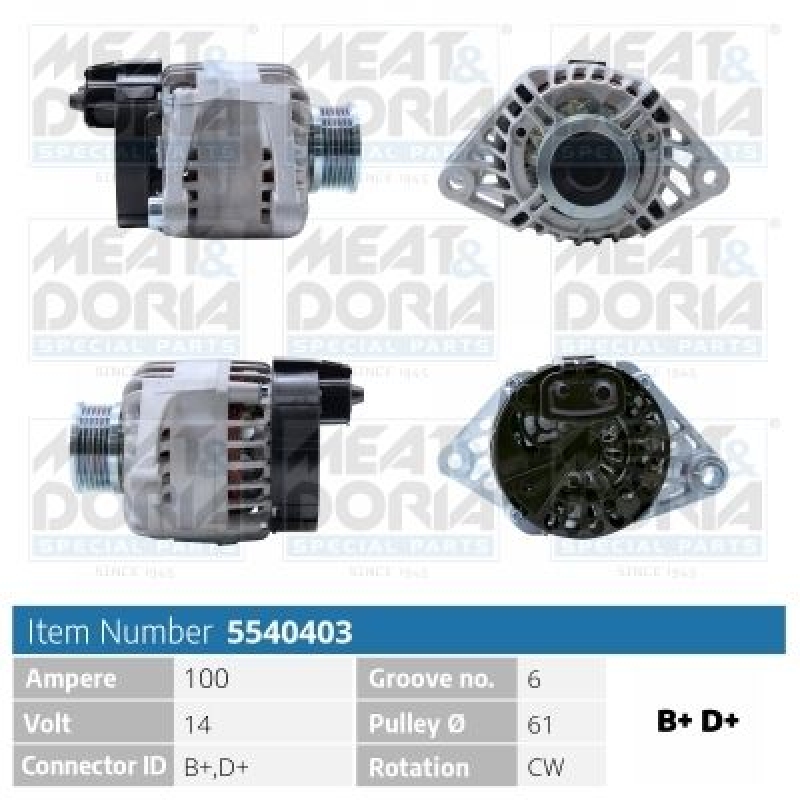 MEAT & DORIA Alternator