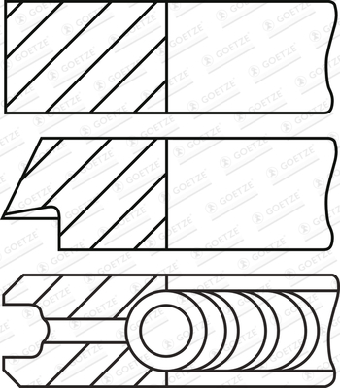 GOETZE ENGINE Kolbenringsatz Goetze Diamond Coated® LKZ-Ring®