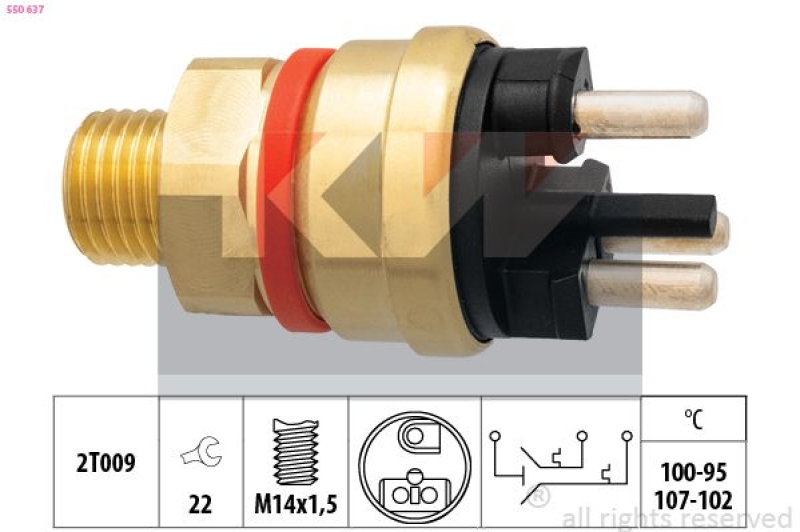 KW Temperaturschalter, Kühlerlüfter Made in Italy - OE Equivalent