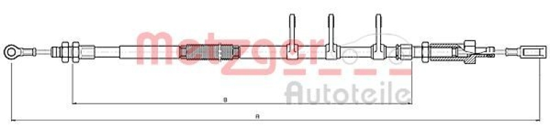 METZGER Cable Pull, parking brake