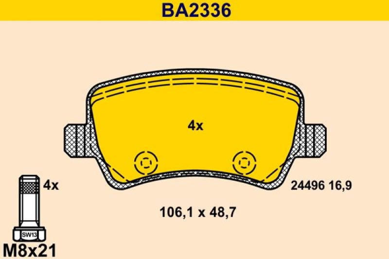 BARUM Brake Pad Set, disc brake