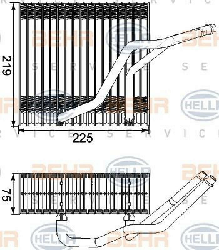 HELLA Evaporator, air conditioning