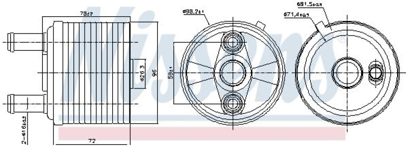 NISSENS Ölkühler, Automatikgetriebe