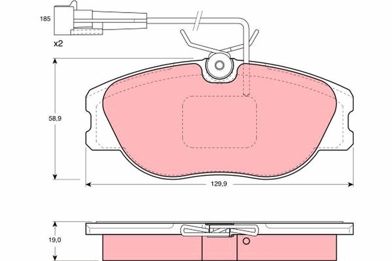 TRW Brake Pad Set, disc brake