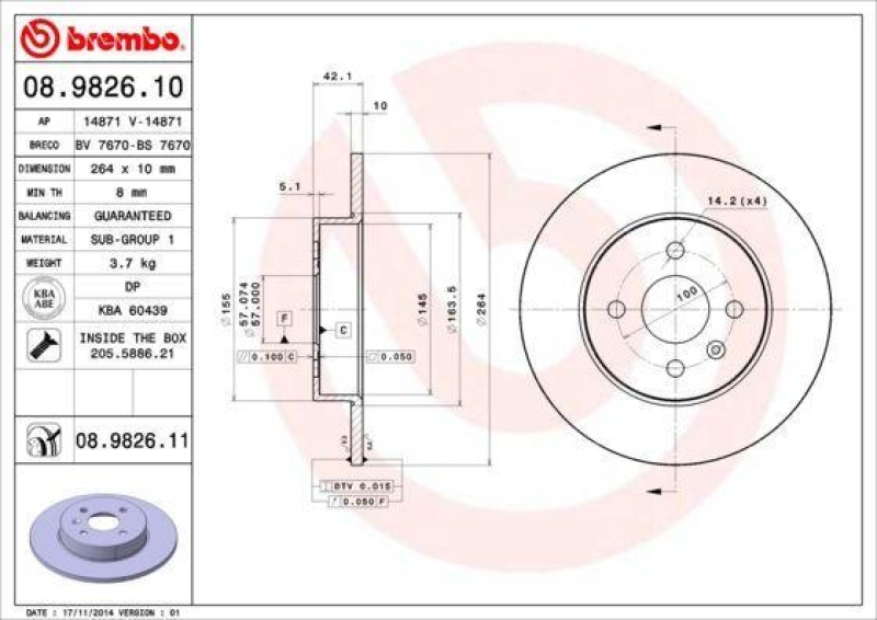 BREMBO BREMSSCHEIBEN + BREMBO BREMSBELÄGE