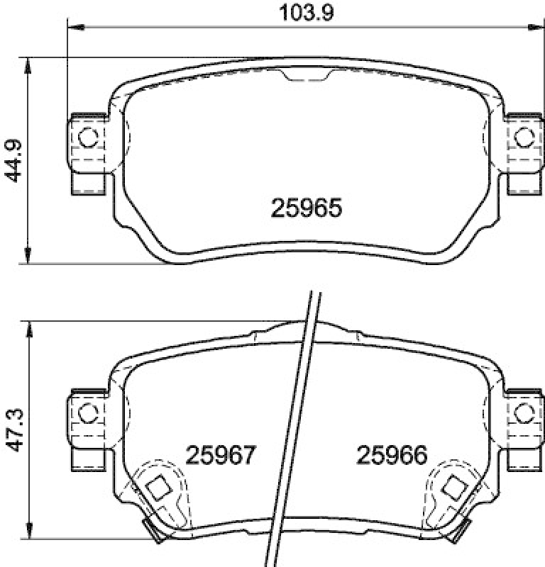 HELLA Brake Pad Set, disc brake