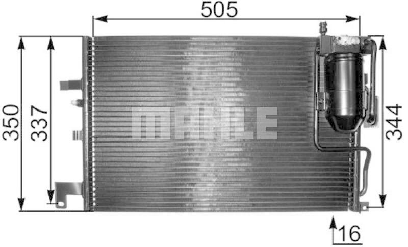 MAHLE Condenser, air conditioning BEHR
