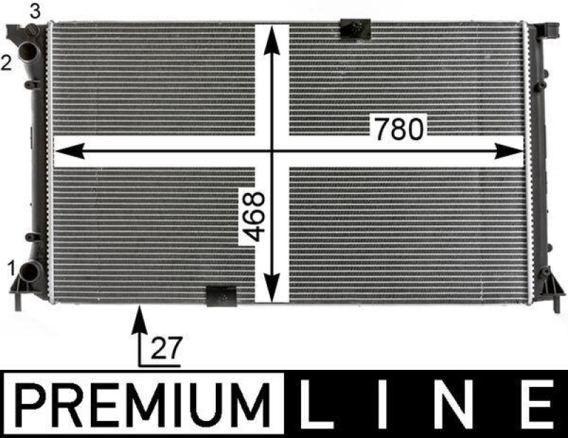 MAHLE K&uuml;hler, Motork&uuml;hlung BEHR *** PREMIUM LINE *** CR 18 000P