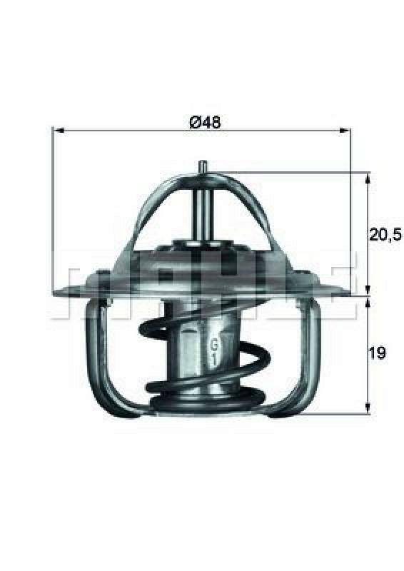 MAHLE Thermostat f&uuml;r K&uuml;hlmittel / K&uuml;hlerthermostat TX 1 71D