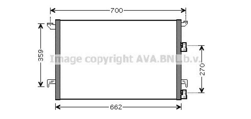 AVA QUALITY COOLING Kondensator, Klimaanlage