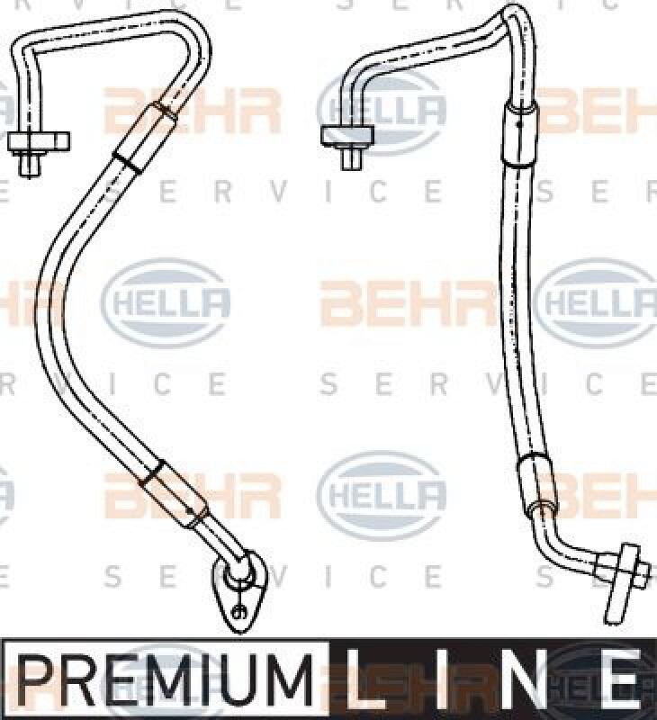 HELLA High Pressure Line, air conditioning BEHR HELLA SERVICE *** PREMIUM LIN...