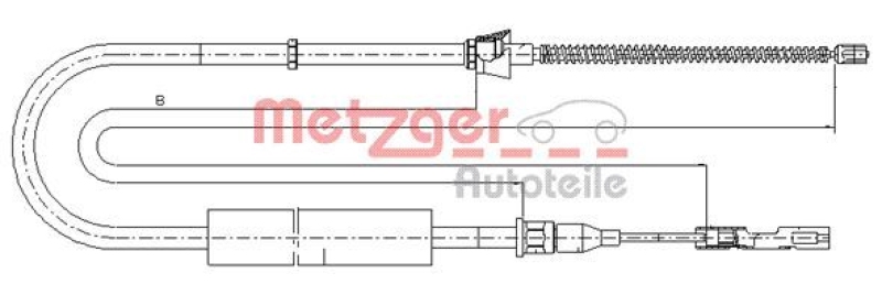 METZGER Seilzug, Feststellbremse 107507