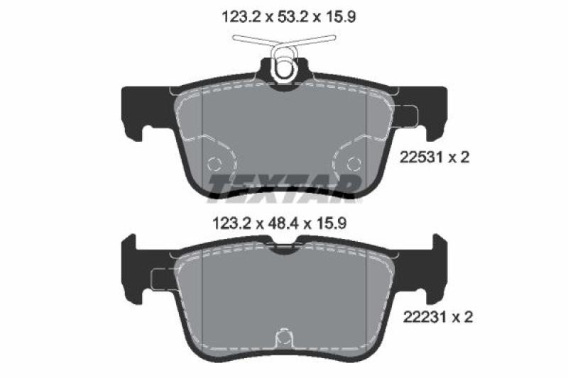 Textar Bremsscheiben Ø302mm + Beläge hinten passend für Ford Mondeo 5 2.0 1.5
