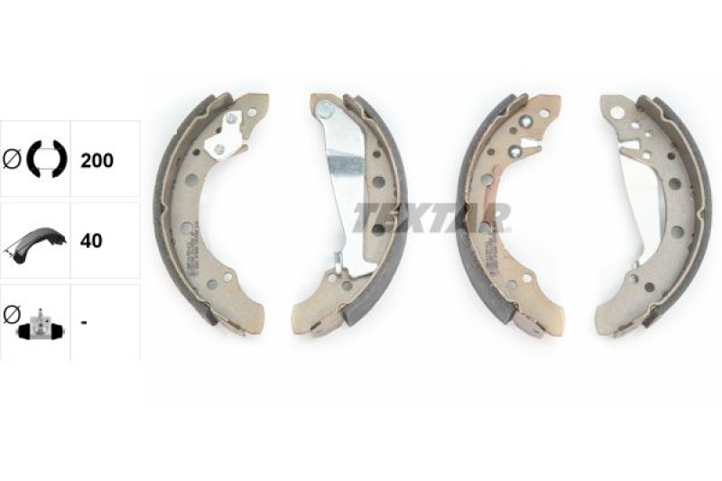 TEXTAR Brake Shoe Set