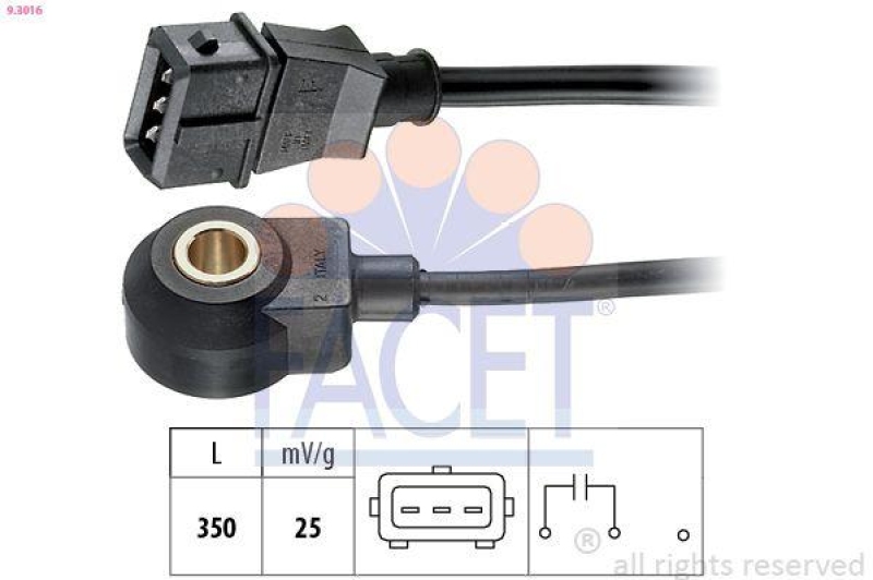 FACET Knock Sensor Made in Italy - OE Equivalent