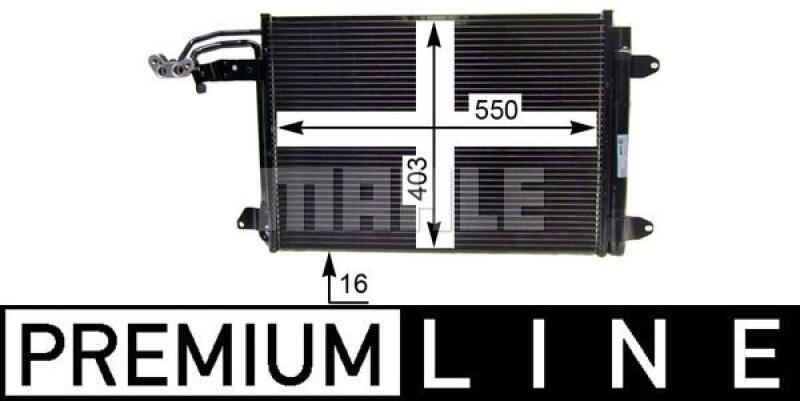 MAHLE Kondensator, Klimaanlage BEHR *** PREMIUM LINE ***