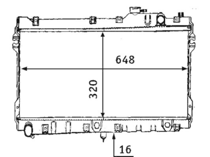 MAHLE Kühler, Motorkühlung BEHR CR 185 000S