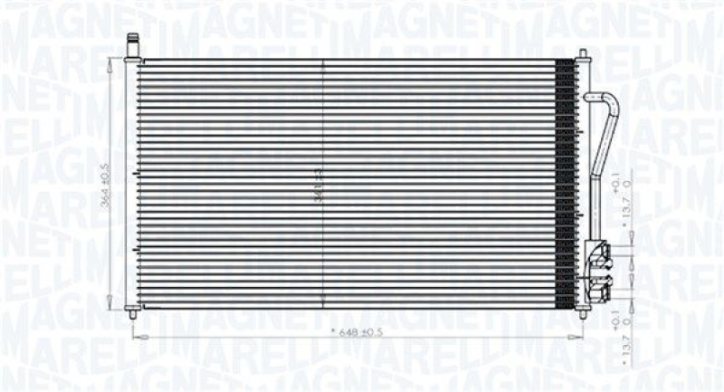 MAGNETI MARELLI Condenser, air conditioning