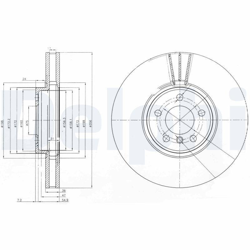 2x DELPHI Bremsscheibe