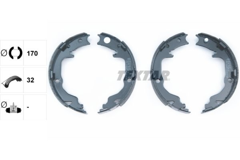 TEXTAR Brake Shoe Set, parking brake