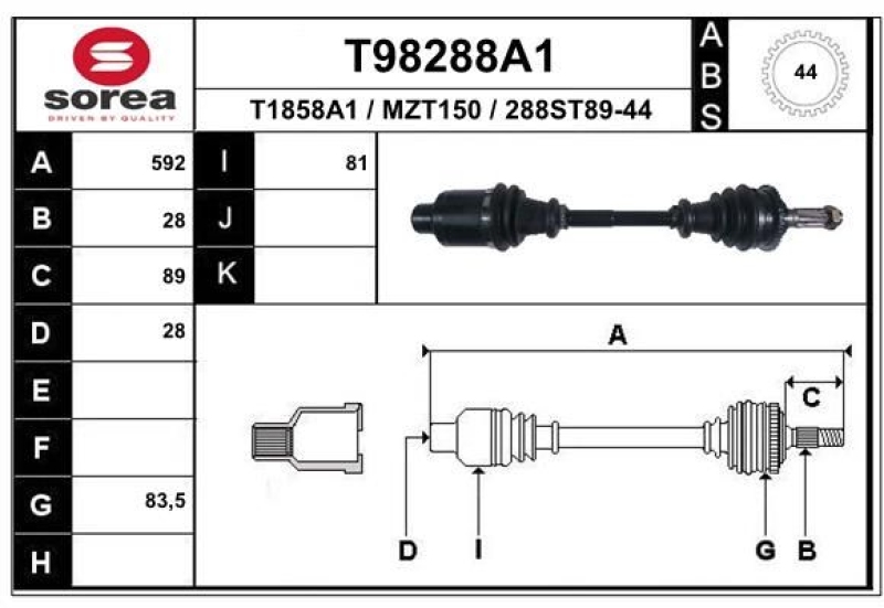 EAI Drive Shaft