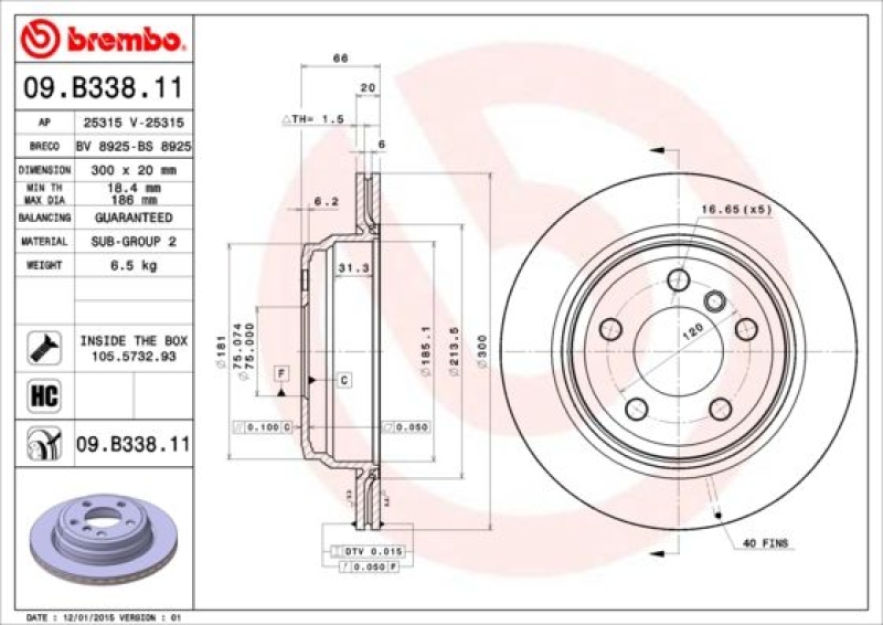 2x BREMBO Bremsscheibe PRIME LINE - UV Coated