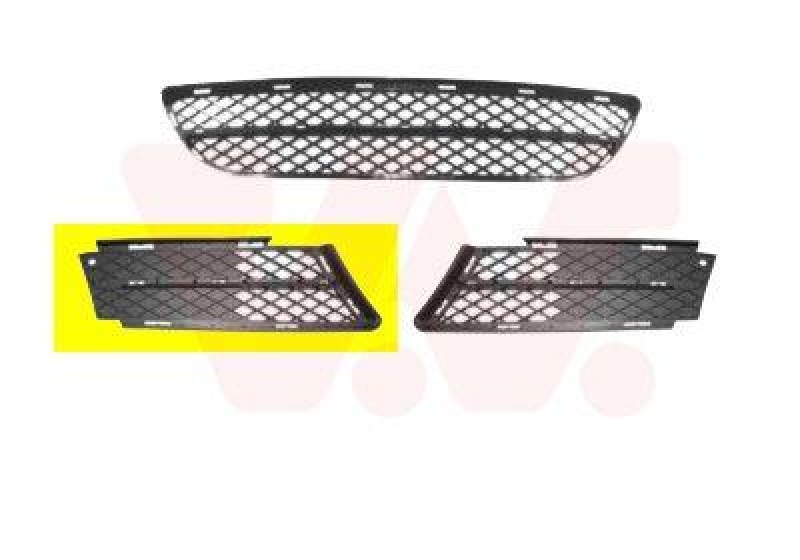 VAN WEZEL Ventilation Grille, bumper ** Equipart **
