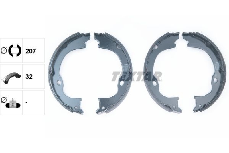 TEXTAR Brake Shoe Set, parking brake