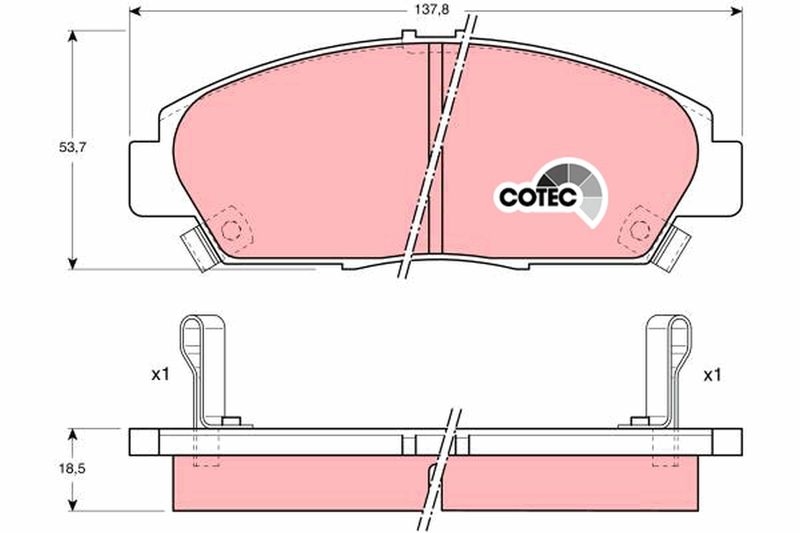 TRW Bremsbelagsatz, Scheibenbremse COTEC GDB1061