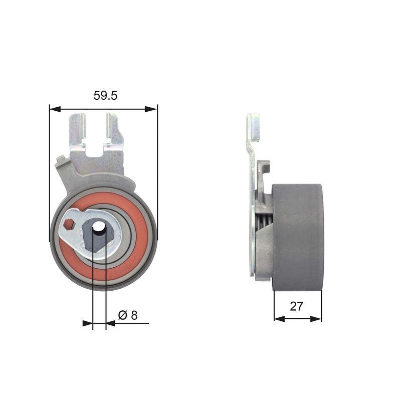 GATES Spannrolle, Zahnriemen PowerGrip™