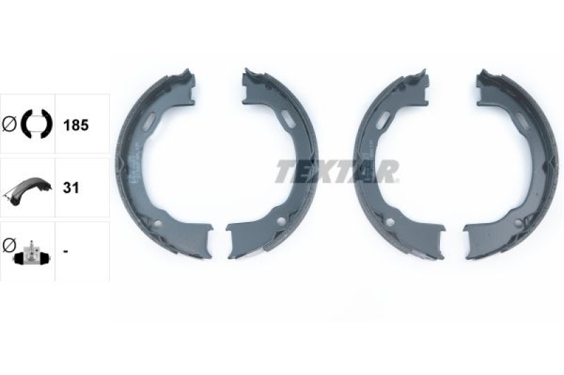 TEXTAR Brake Shoe Set, parking brake