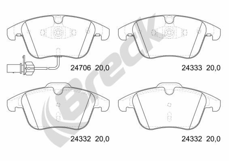 BRECK Brake Pad Set, disc brake