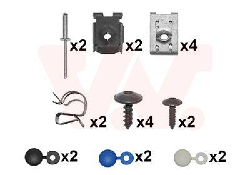 VAN WEZEL Mounting Kit, bumper