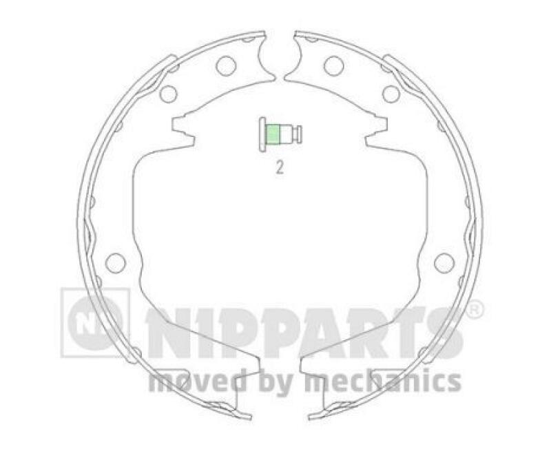 NIPPARTS Brake Shoe Set, parking brake