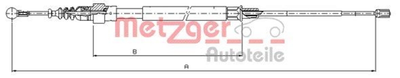 METZGER Seilzug, Feststellbremse 107509