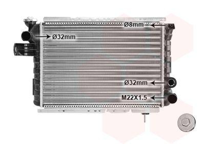 VAN WEZEL Radiator, engine cooling