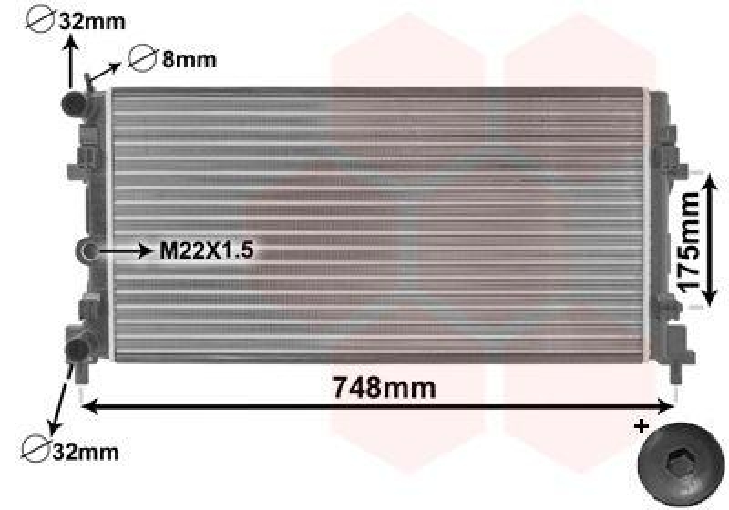 VAN WEZEL Radiator, engine cooling *** IR PLUS ***