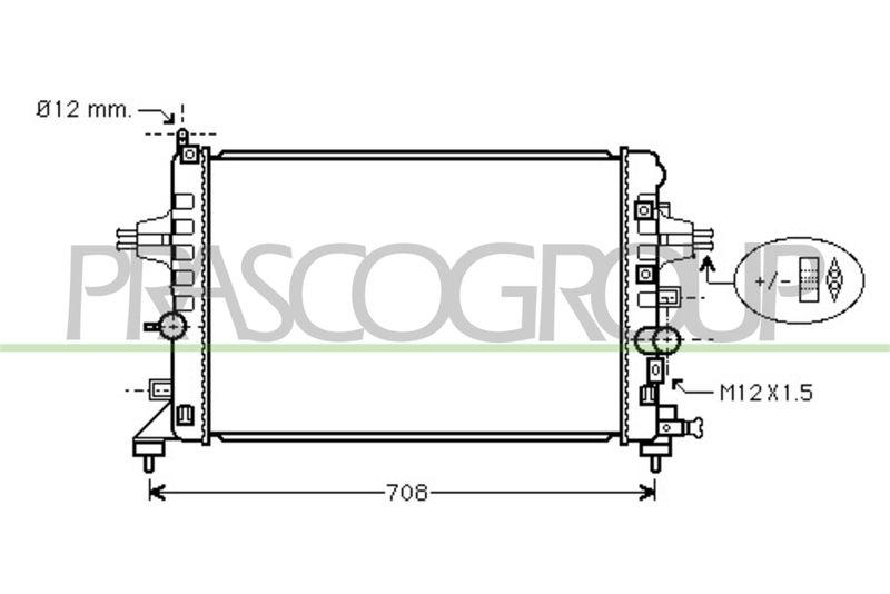 PRASCO Radiator, engine cooling PrascoSelection