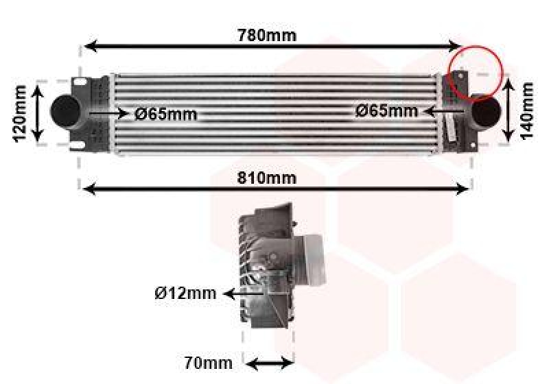 VAN WEZEL Ladeluftk&uuml;hler 18014714