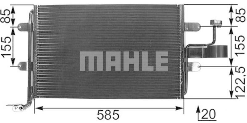 MAHLE Condenser, air conditioning BEHR